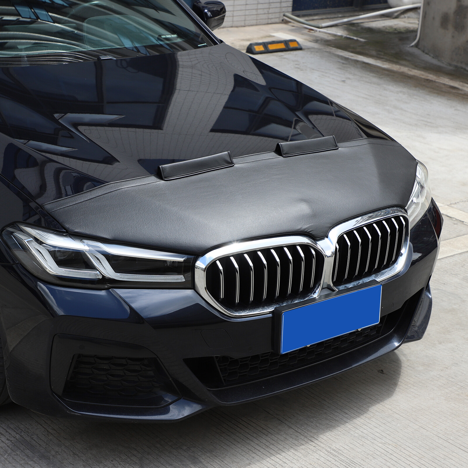 Car Bonnet Mask Hood Bra FRONT END MASK for BMW 5 Series G30 G31 2017-2023 Black