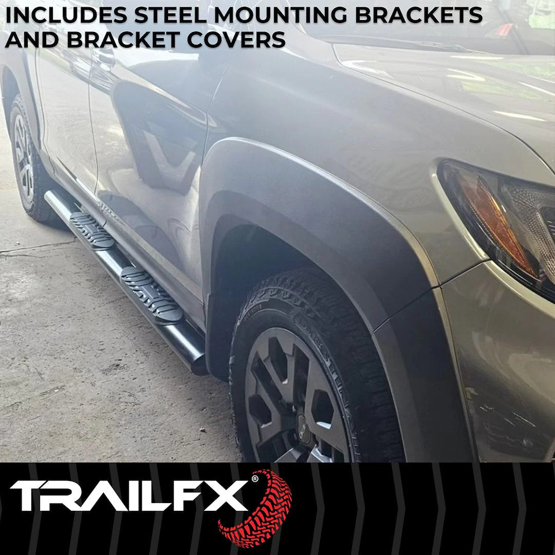 TrailFX 4″ Oval Straight Step Bar For Ram 1500-3500 Standard- Black (A1535B)