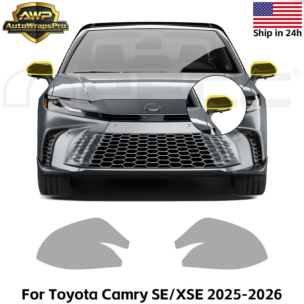 Toyota Camry 2025-UP Rearview Mirror PreCut Paint Protection Film Clear Bra PPF