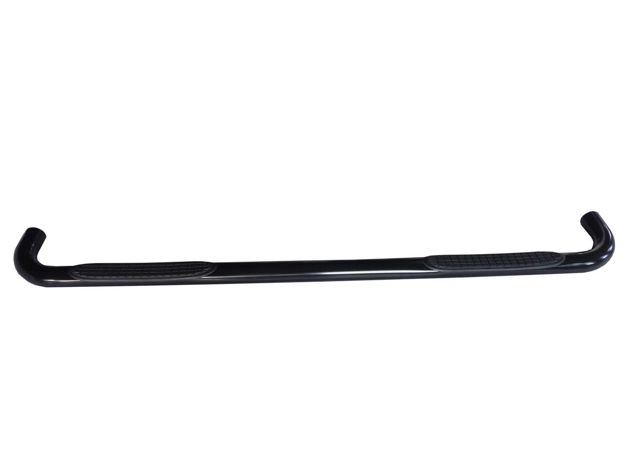 TrailFX A0009B 3 Inch Round Bent Powder Coated Black Steel Rocker Panel Mount