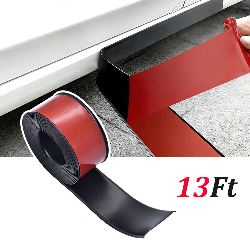 13Ft Car SUV Side Skirts Protector Bumper Guard Crashworthy Rubber Accessories