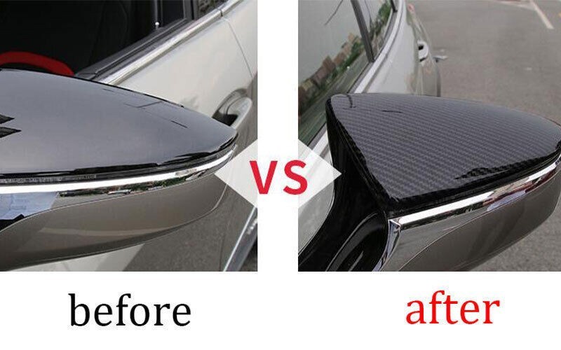For Lexus ES 2019-2025 Carbon Fiber look Rear View Side Door Mirror Cover Trim