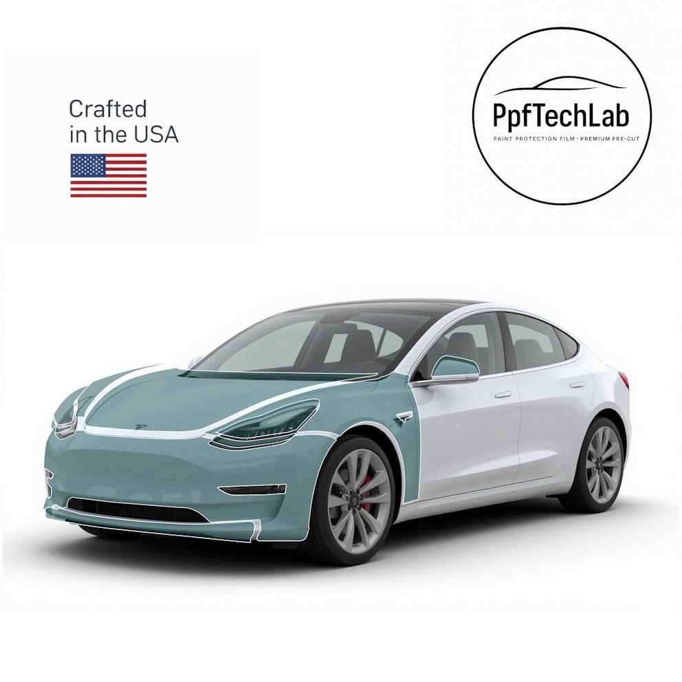 Tesla Model 3 2020-2023Full Front PPF PreCut Kit Clear Bra Protection