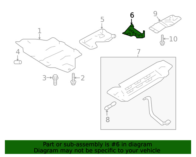 Genuine Nissan Powertrain Skid Plate 50884-EZ00C