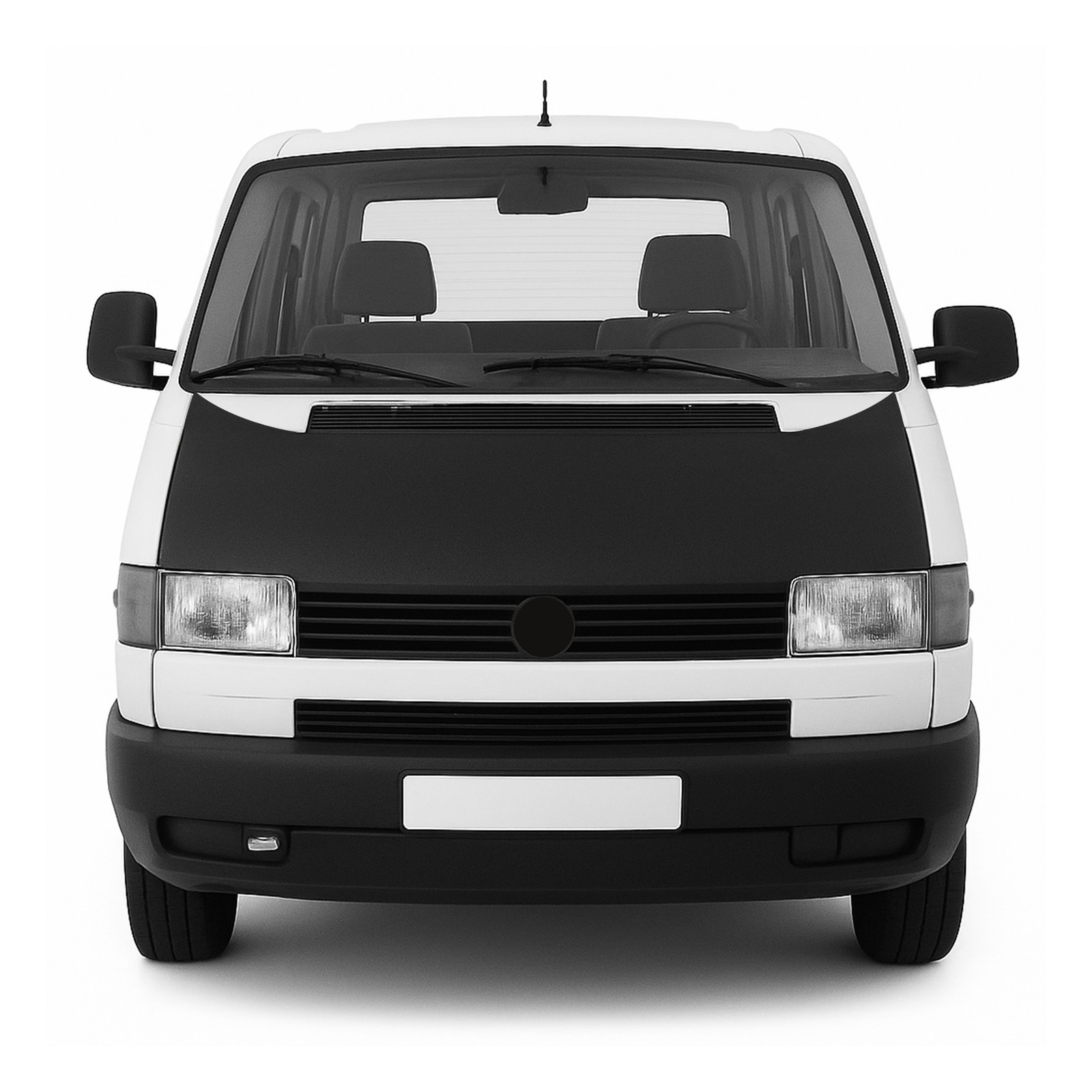 Car Bonnet Mask Hood Bra Short End for VW Eurovan 1992-2003 Black Full Coverage