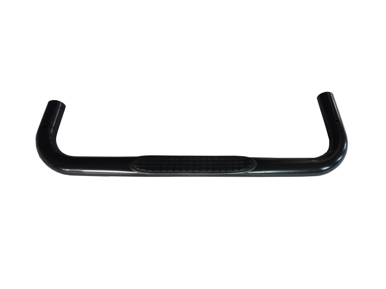 TrailFX 1160632073 3 Inch Round Bent Pwdr Ctd Black Steel Plastic End Caps Rocke