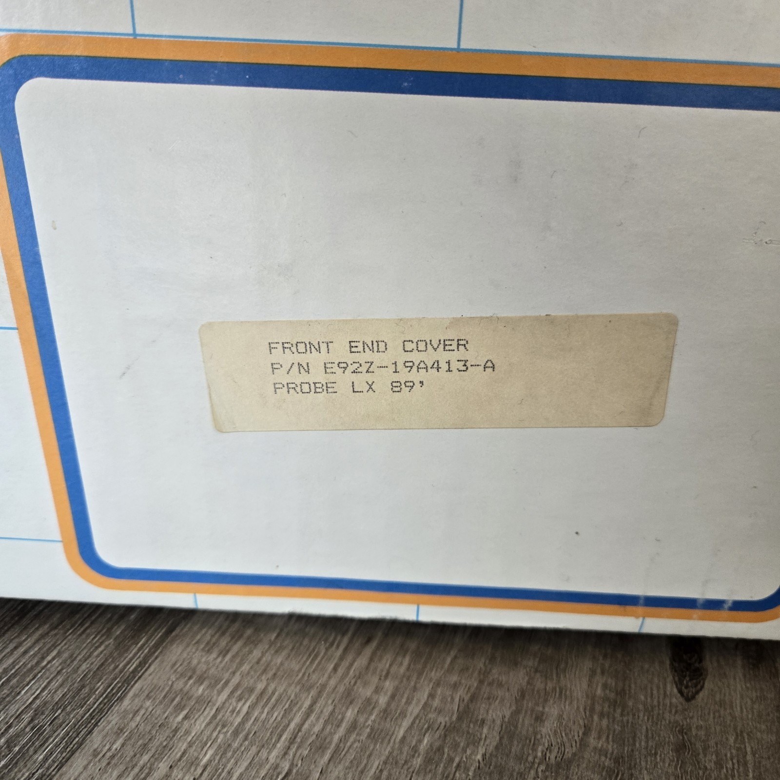 Ford PROBE LX Custom Front End Cover Bra 1989 OEM NEW