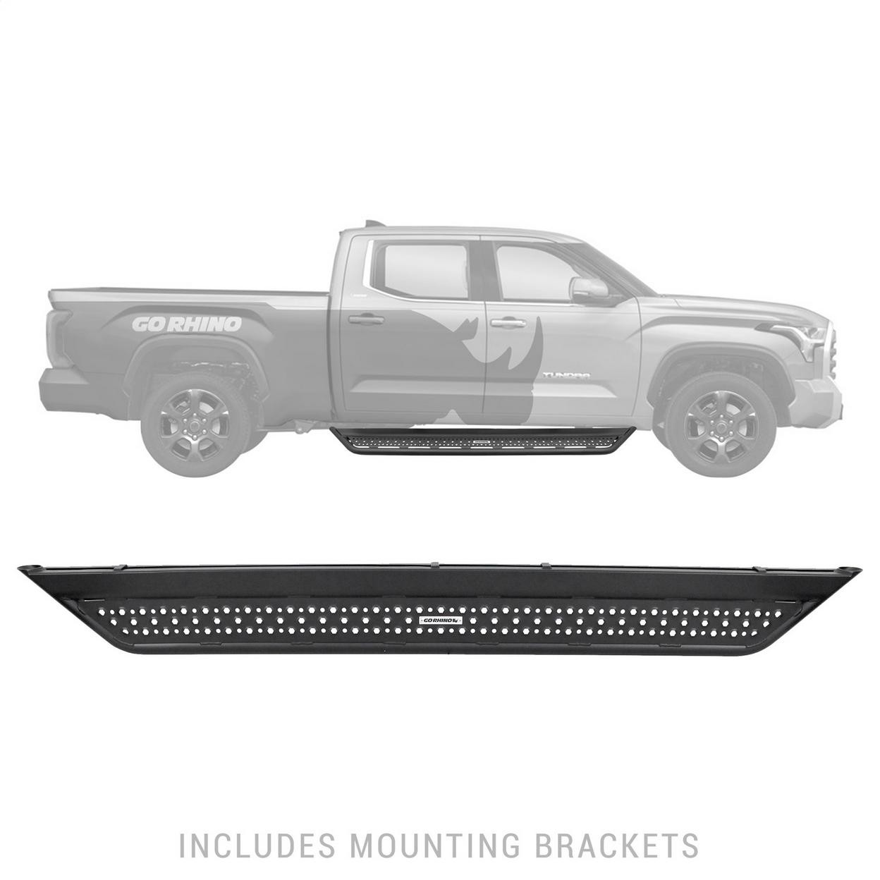 Go Rhino Step Nerf Bar Dominator Xtreme D6 Side Steps with Rocker Panel Mounting