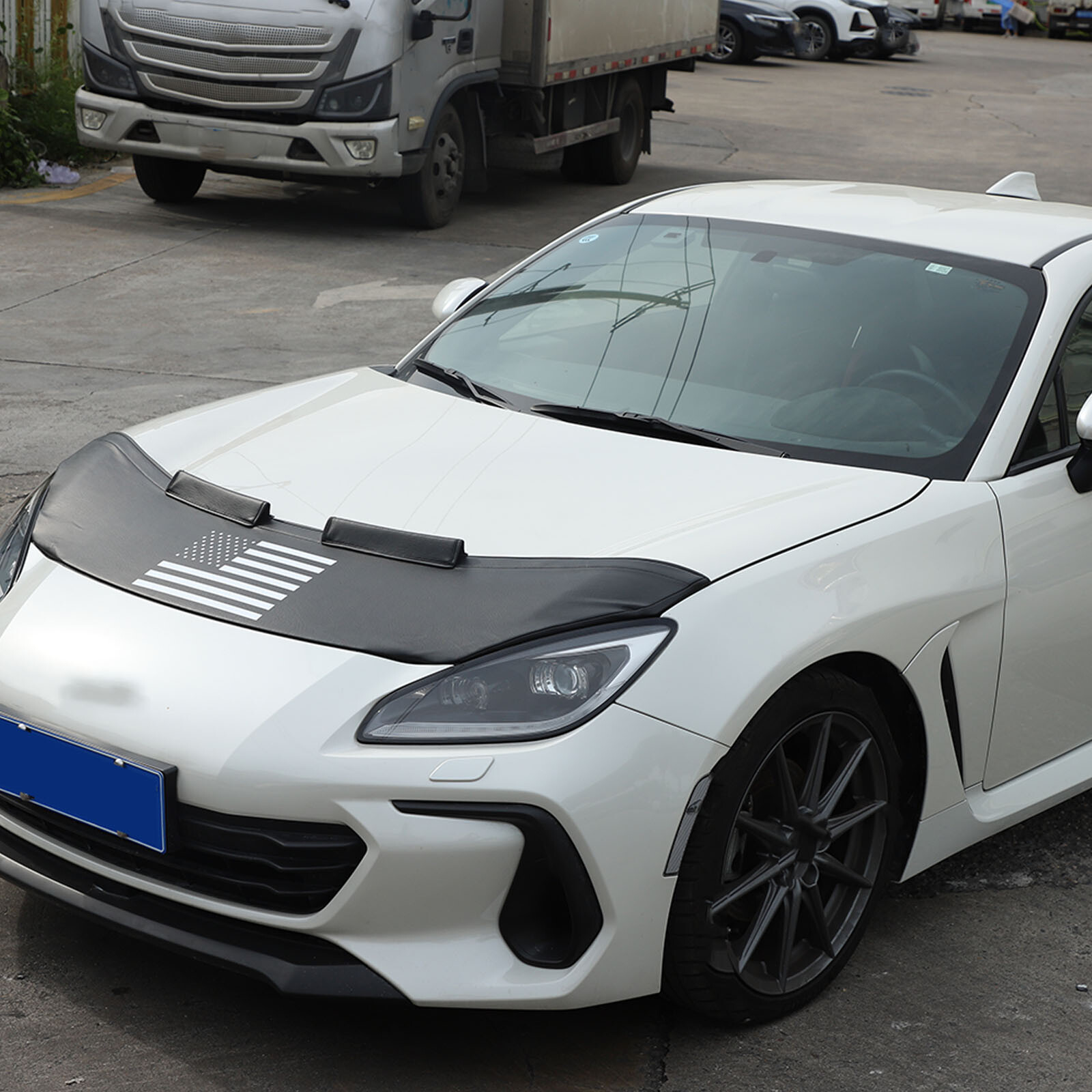 Front Bumper Lebra Hood Protector Mini Mask Bra For Toyota 86/Subaru BRZ 2022-23