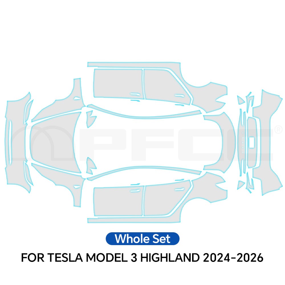 Matte PPF PreCut Full Car Kit For Tesla Model 3 Performance 2024-2026 Protection
