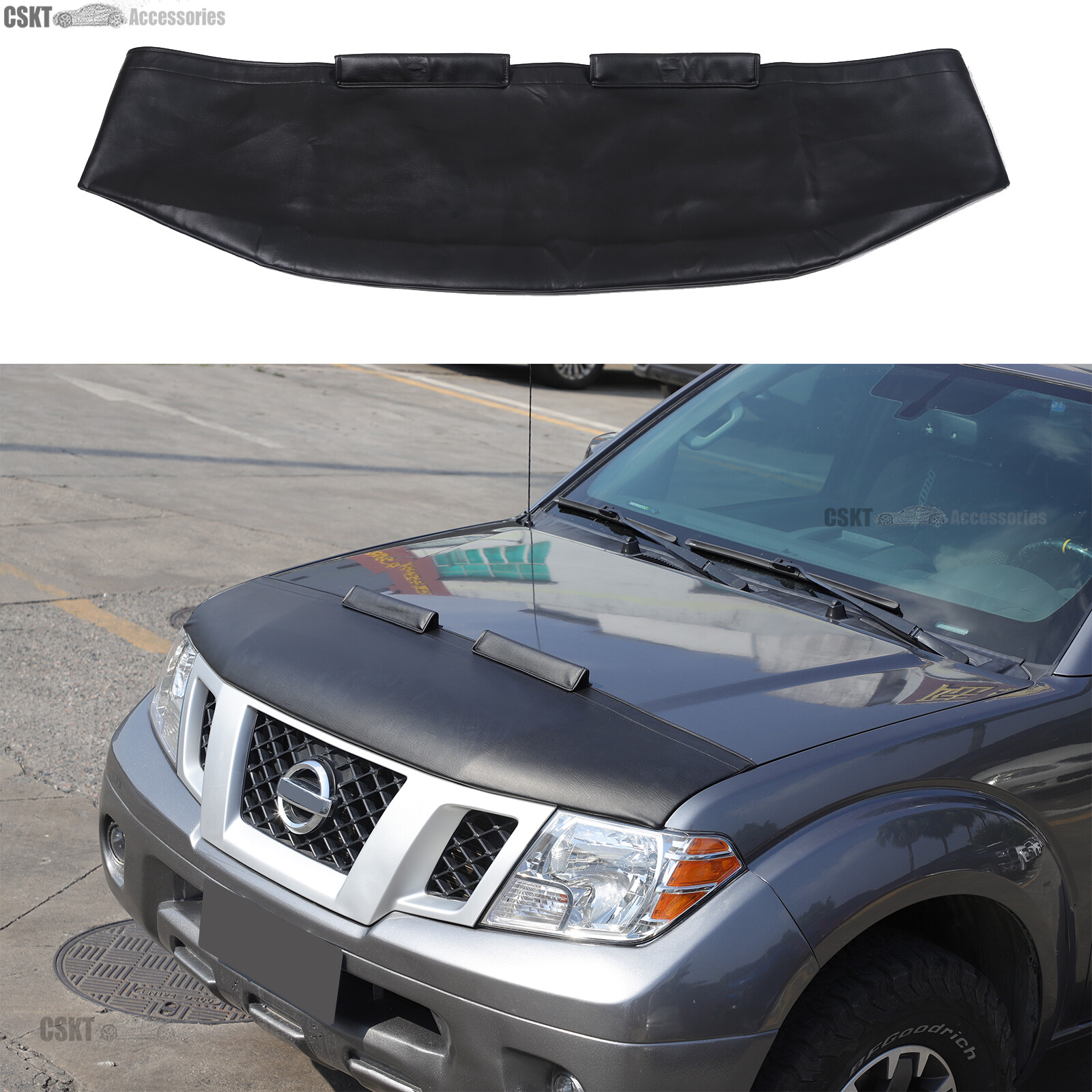 Hood Bra Guard Protection Stone Bug Deflector Flag For Nissan Frontier 2013-2021
