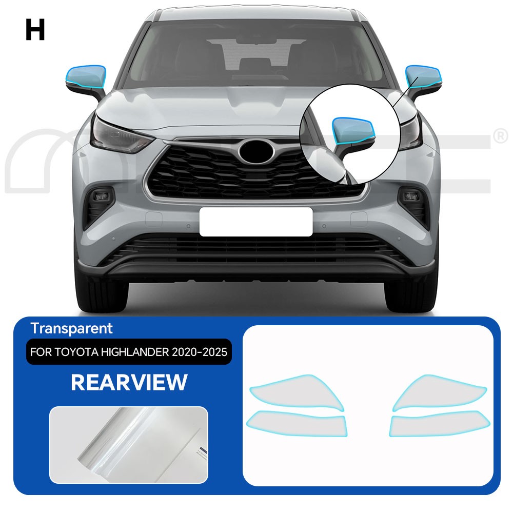 Rearview Mirror PreCut PPF Paint Protection Film For Toyota Highlander 2020-2025