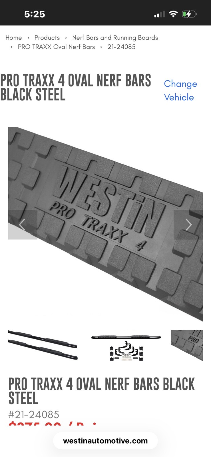 Westin 21-24085 PRO TRAXX 4 Oval Nerf Step Bars For 19-26 Dodge Ram 1500 CrewCab