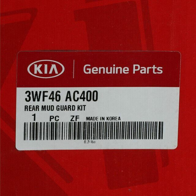 Genuine Kia 2011-16 Sportage Rear Mud Splash Guard Set Assembly 3WF46-AC400