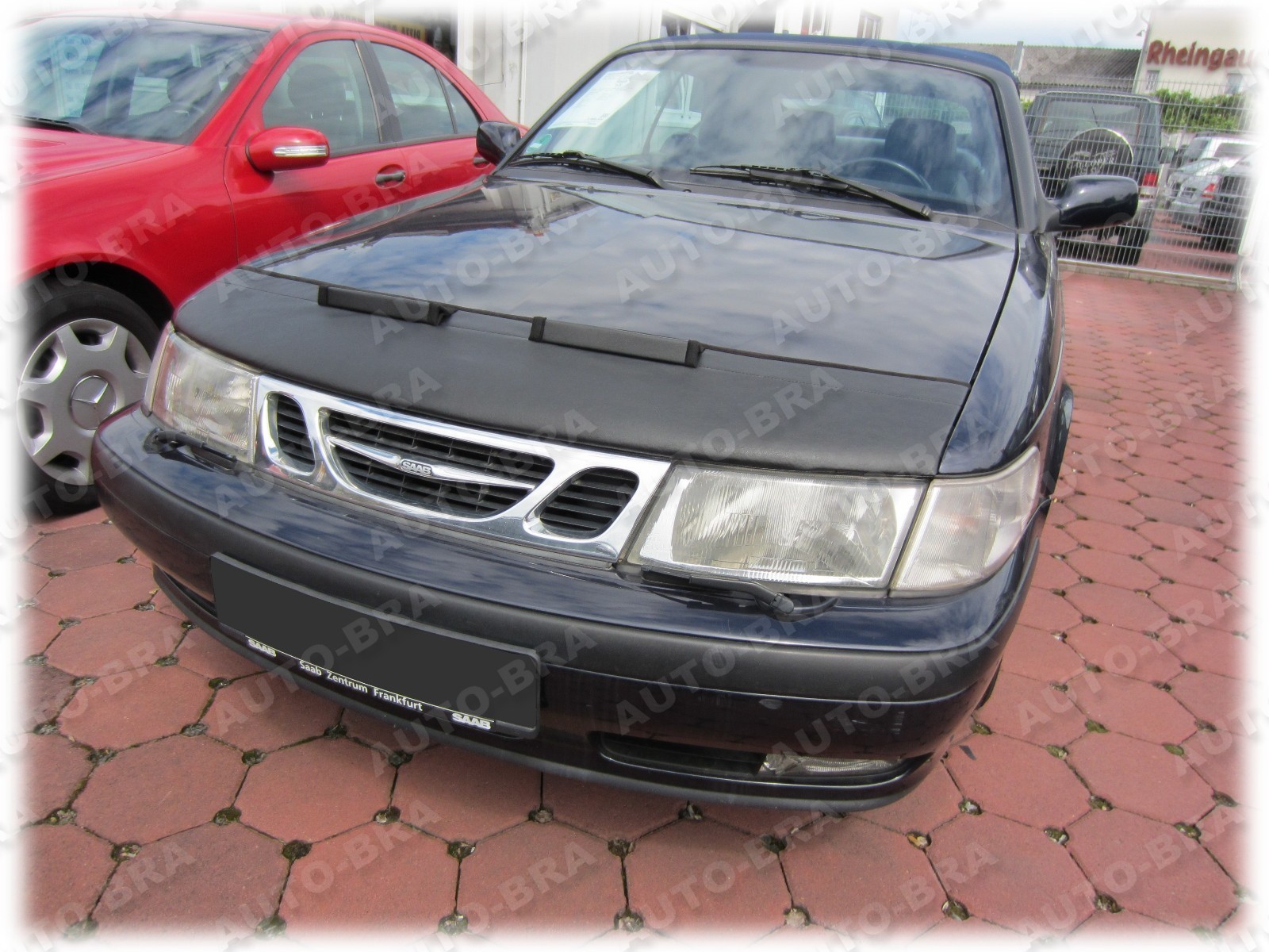 Carbon Look Bonnet Bra for Saab 9-3 1998-2003 Stone Chip Protection Hood Bra