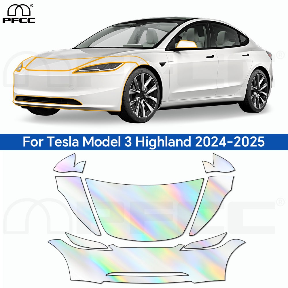 PreCut Paint Protection Film Gloss Clear PPF For Tesla Model 3 Highland 2024-UP