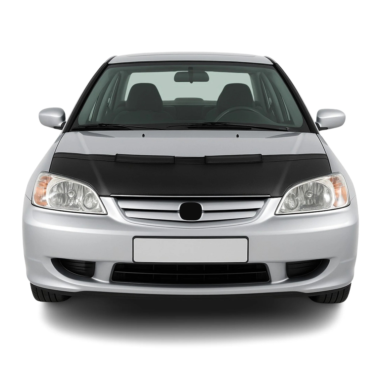 Car Bonnet Mask Hood Bra for Honda Civic 2001-2005 Black 1 Pc