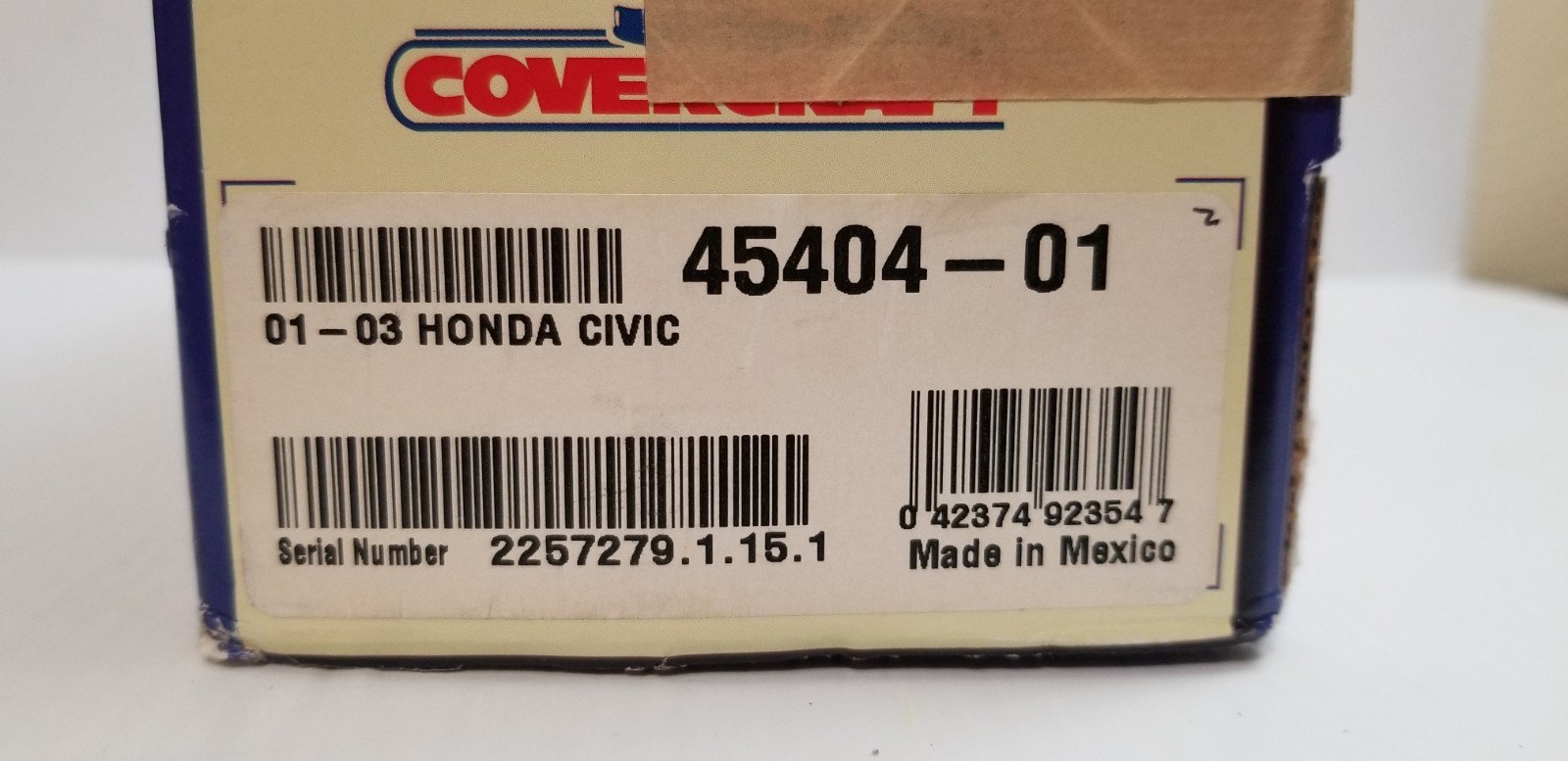 COVERCRAFT 2001-2003 Honda Civic Sedan Custom Hood Protector 45404-01 NEW