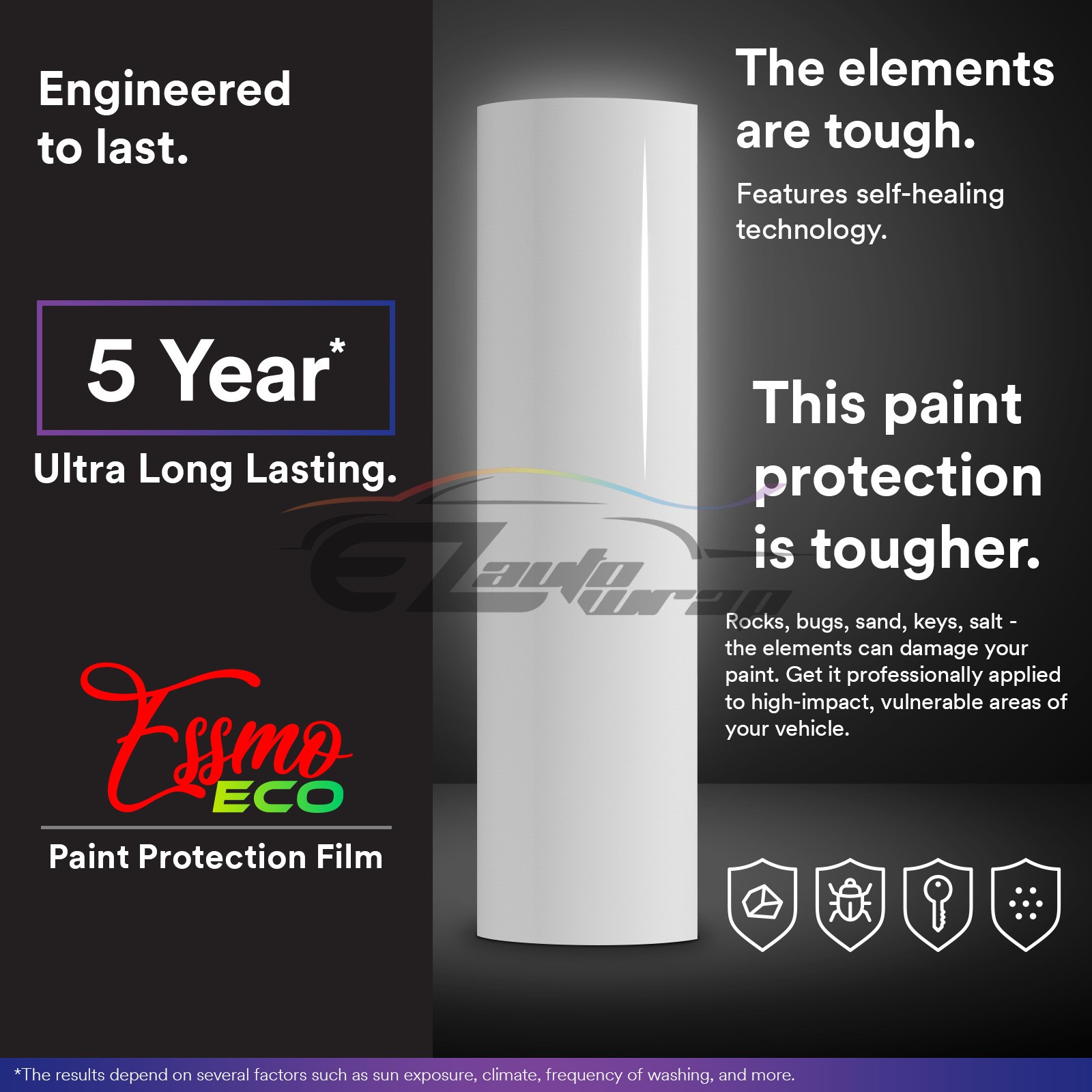 1FTx5FT PPF Paint Protection Film Gloss Black Silver Metallic Scratches Shield