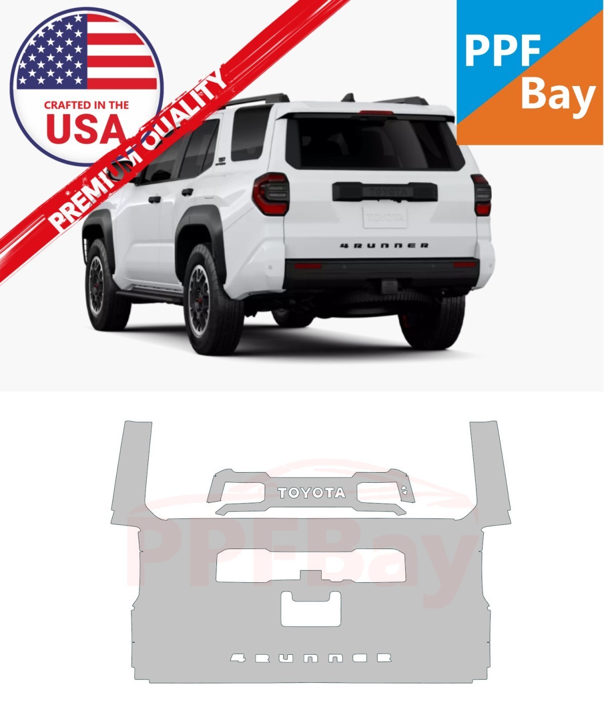 For Toyota 4Runner 2025-2026 Rear Hatch Paint Protection Film PreCut PPF