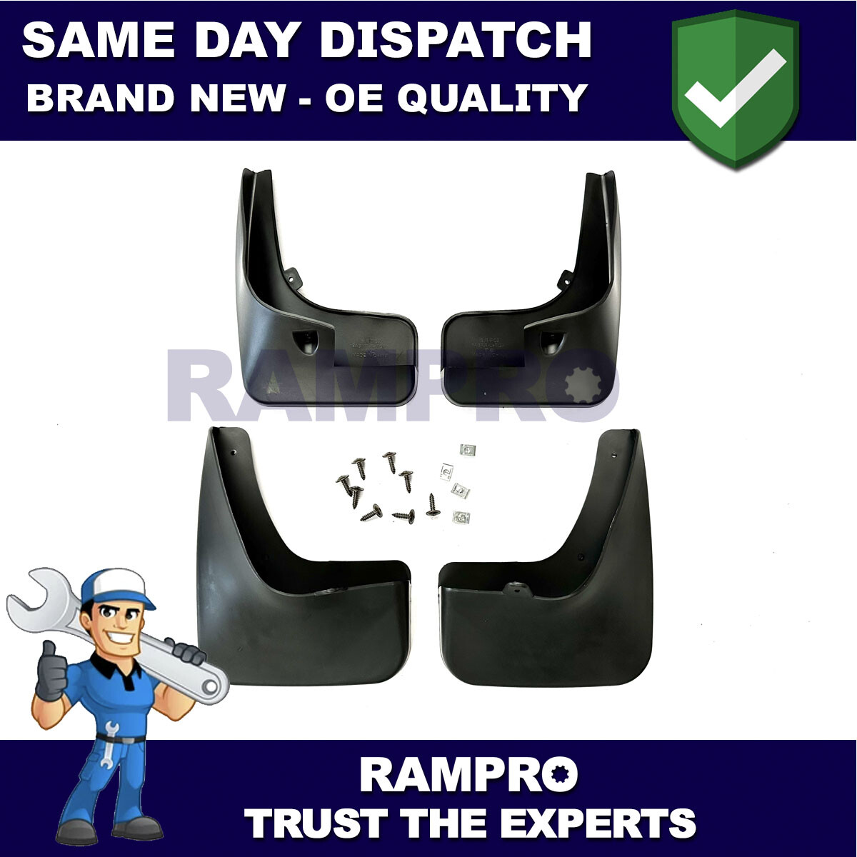Tailored Mud Flaps Set of 4 For Citroen C2 2006-2013 Rampro