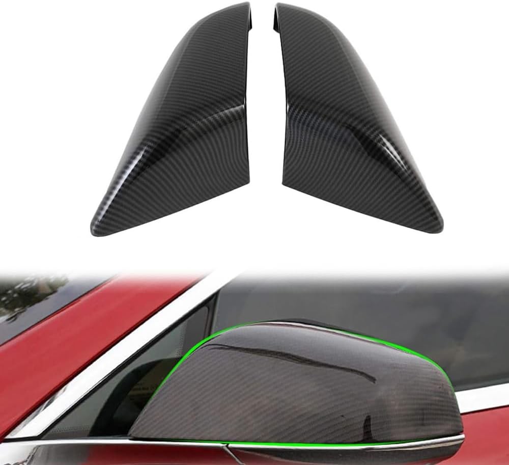 Side Mirror Cover Cap Tesla Model S 2016-2020 ABS Carbon Fiber