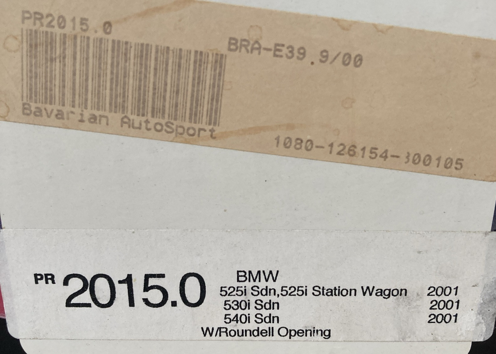 COLGAN CUSTOM TRUCK AND CAR BRA BMW 2001, 525i ,530i, 540i W/Roundell Opening