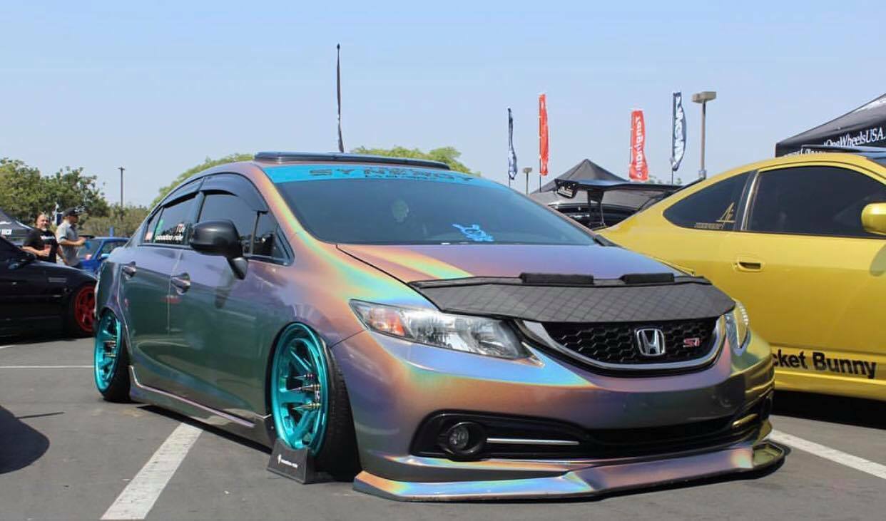 Car Hood Mask Bonnet Bra in DIAMOND Fits Honda Civic Sedan 2014 2015