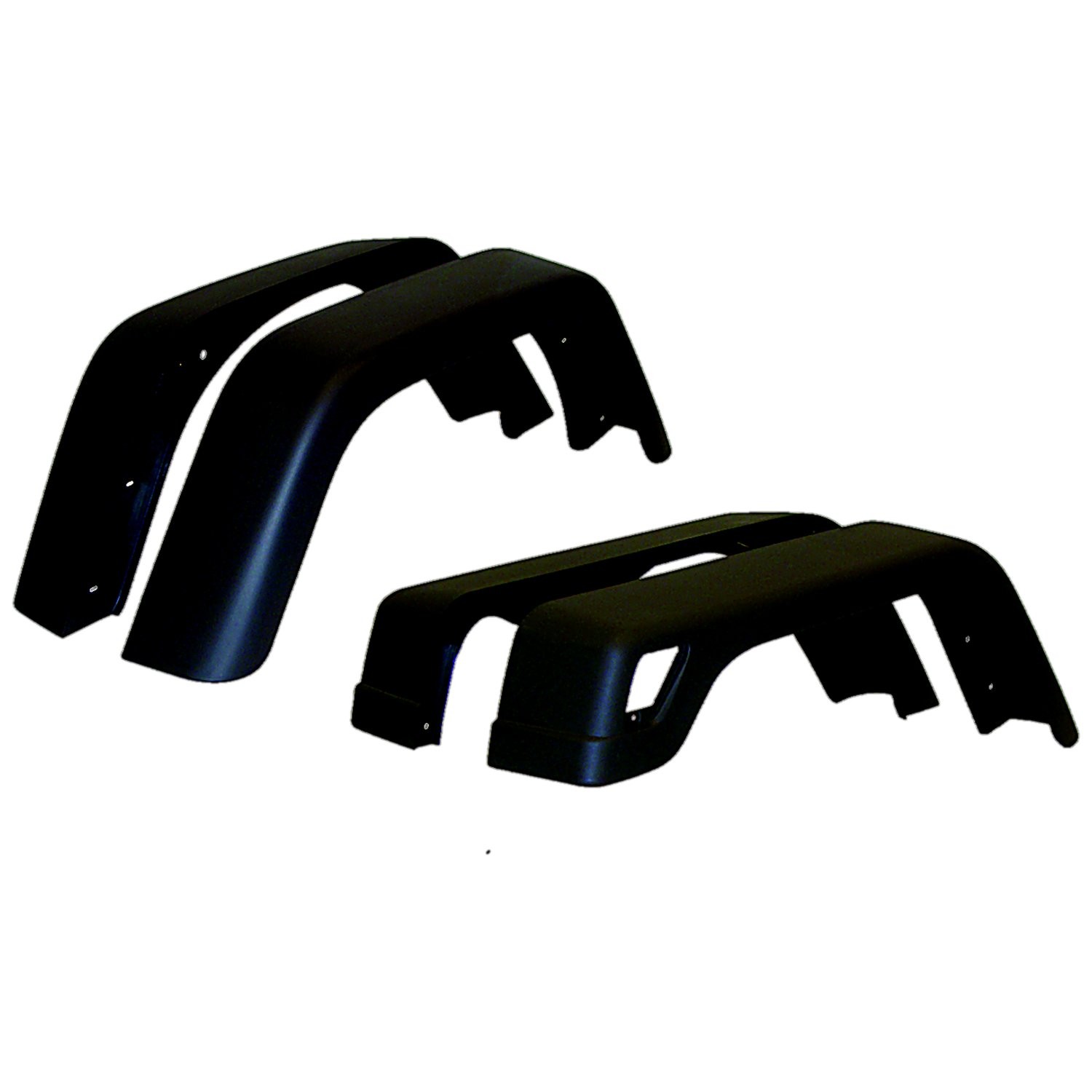Crown Automotive Black Plastic Fender Flare Kit for Jeep Parts