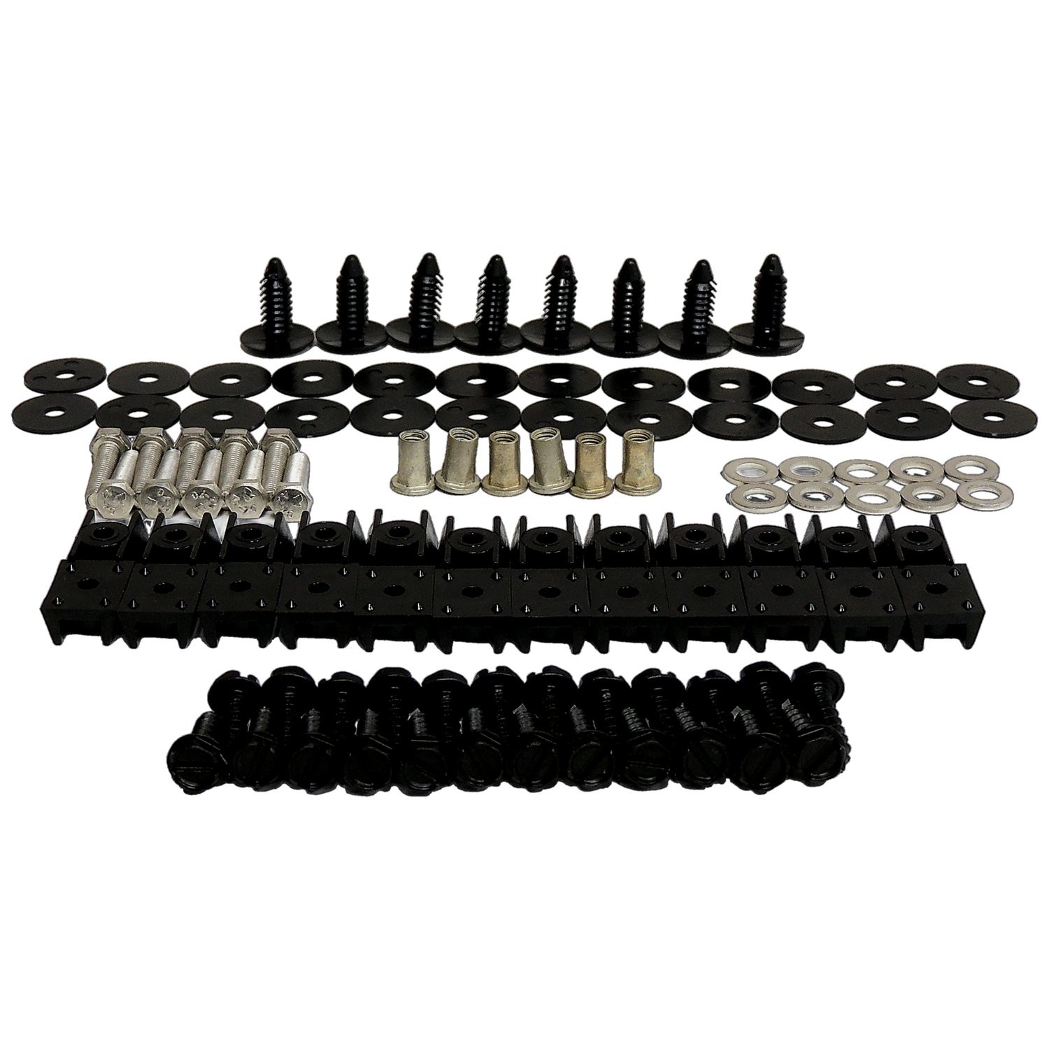 Jeep Fender Flare Hardware Kit – Metal & Plastic, Front & Rear